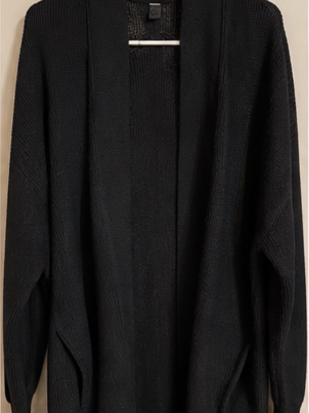 Lululemon Savasana Knit Wrap Cardigan Size 6 Black Merino Wool Blend
